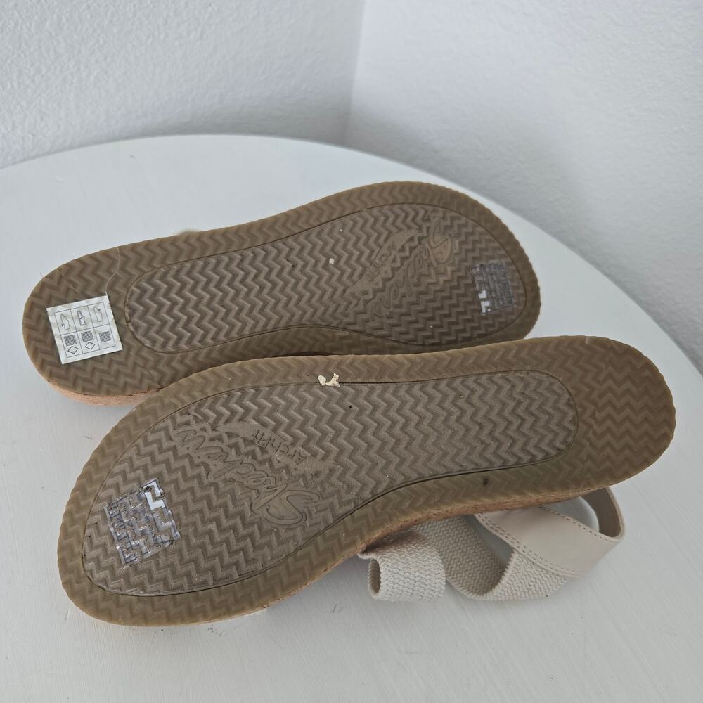 Skechers Arch Fit Beverlee Love Stays White Wedges Slingback Sandals Size 10 - Picture 9 of 10